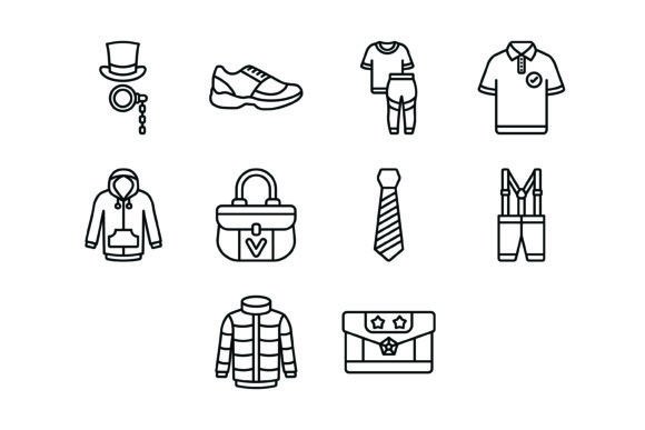 Elevate Your Brand with the 10 Fashion Outline Icons Bundle