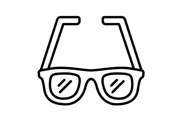 Glasses Outline Icon: A Versatile Design Asset