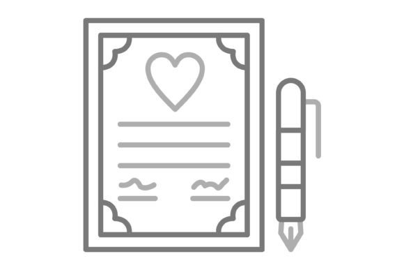 Integrating the Wedding Contract Greyscale Line Icon into Your Workflow