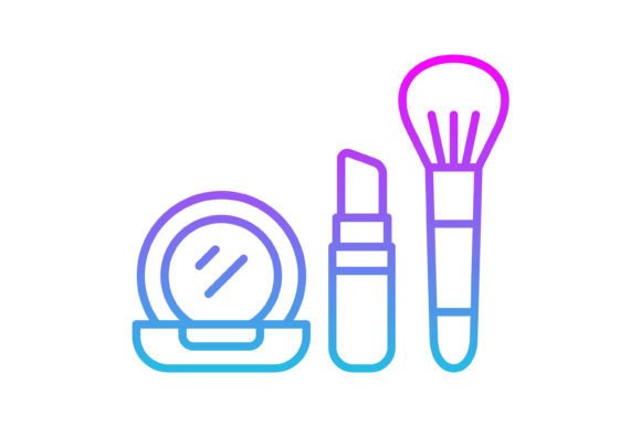 Makeup Line Gradient Icon: Style & Versatility