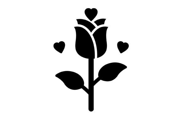 Rose Glyph Icon: A Versatile Design Asset for Every Project