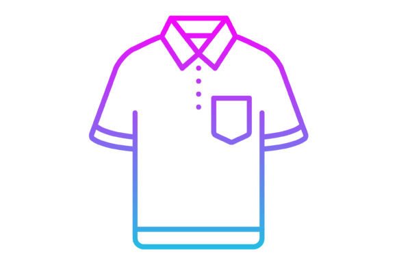 Shirt Line Gradient Icon: A Modern Vector for Every Project