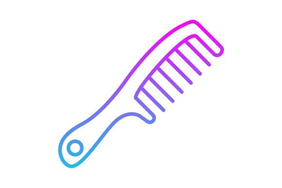 Styling Your Brand: The Hair Comb Line Gradient Icon Set