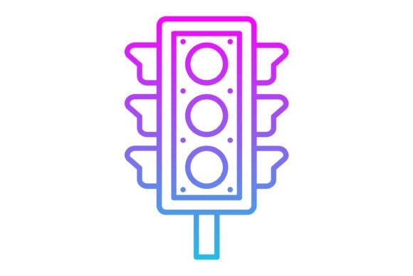 Traffic Light Line Gradient Icon: Your Go-To Visual Guide