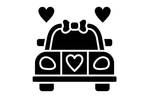 Wedding Car Glyph Icon: A Designer's Go-To Asset for Elegant Projects
