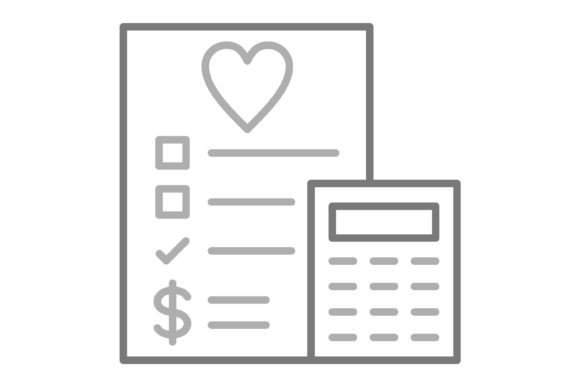 Wedding Cost Greyscale Line Icon: Your Budgeting Design Asset