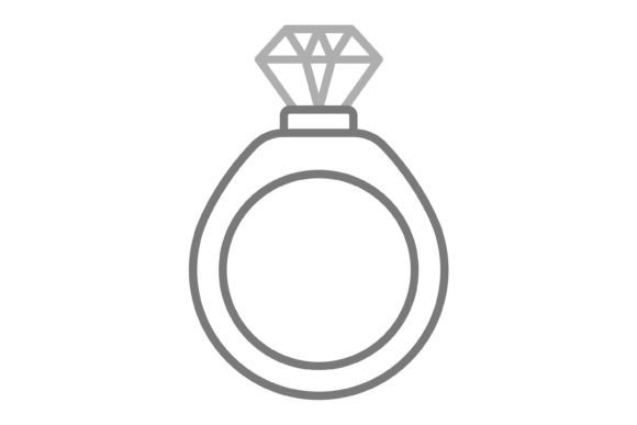 Wedding Ring Greyscale Line Icon: A Designer's Essential Asset