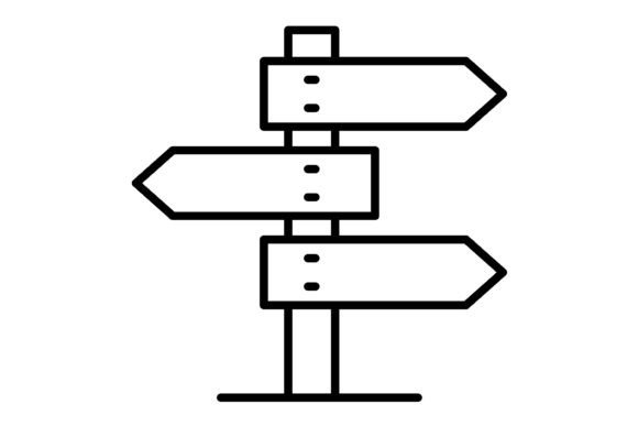 Why the Signpost Outline Icon is a Must-Have Design Asset